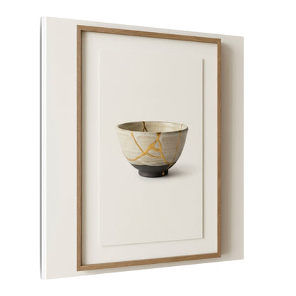 Kintsugi Charcoal Canvas Art
