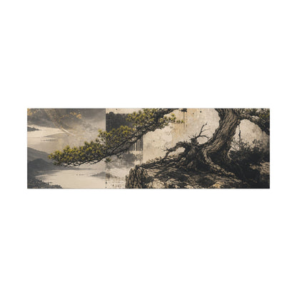 Golden Hour Pine Tree Canvas Art - Japandi Datsuzoku