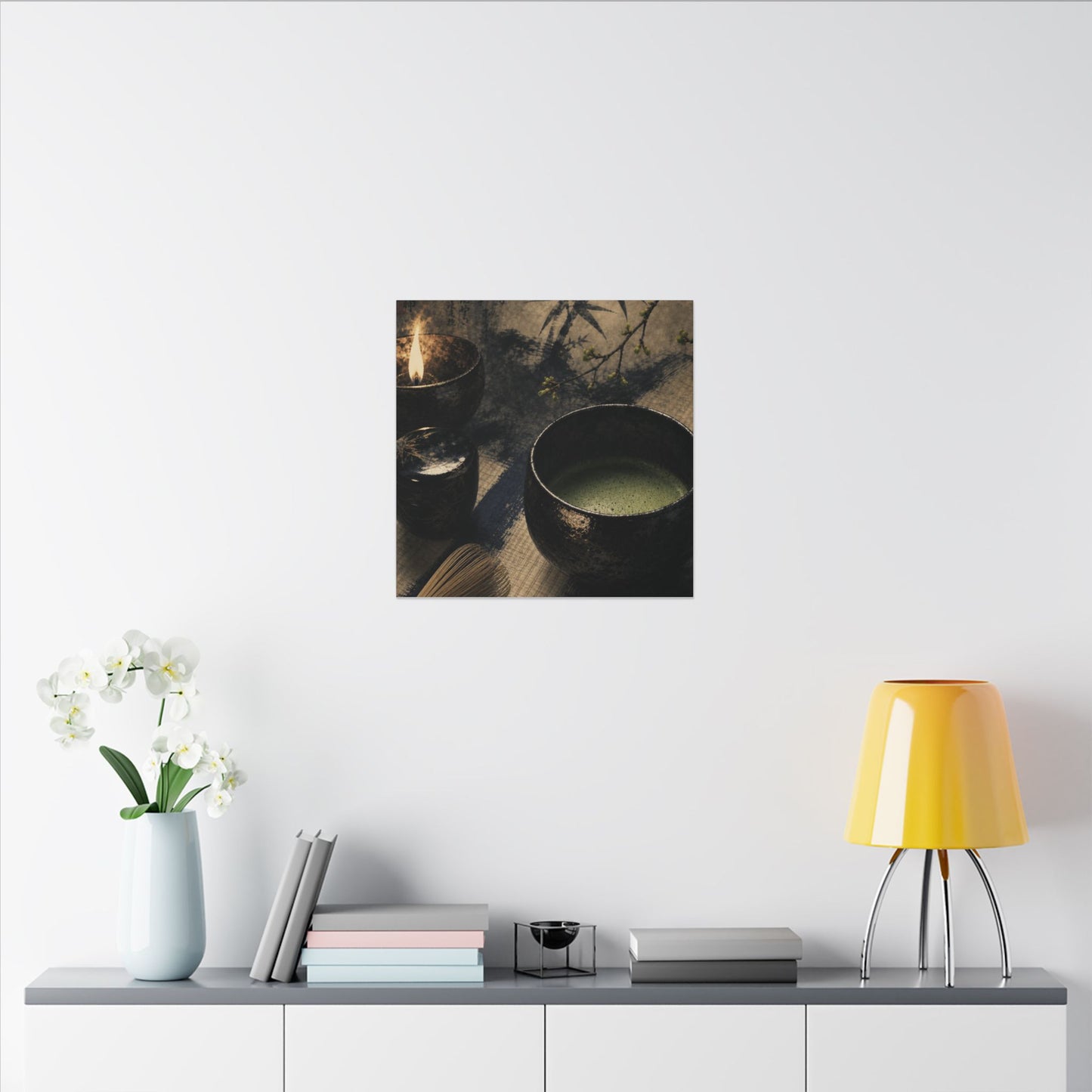Ma Tea Ceremony Canvas Art - Zen Sumi E