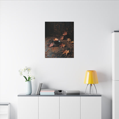 Autumn Rust Patina Shadow Zen Canvas Art | Sophisticated Decor