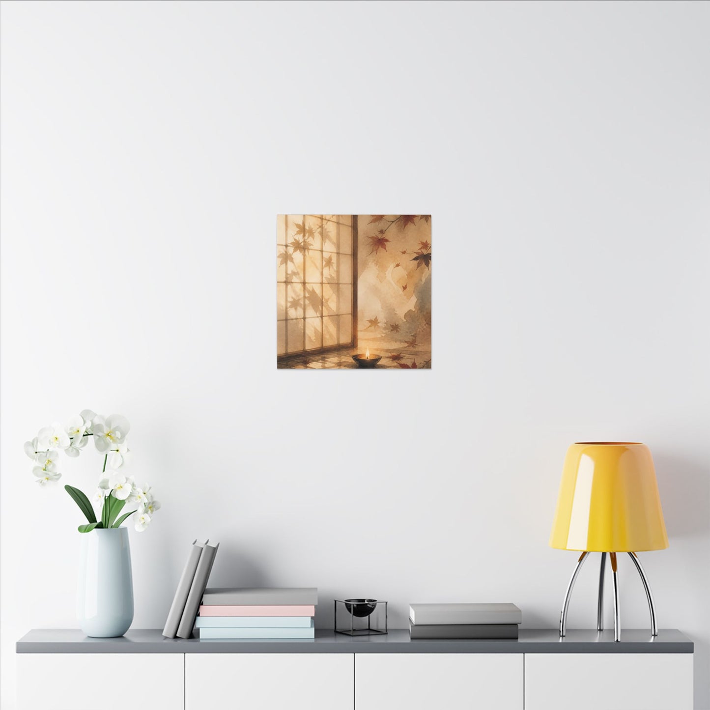Candlelight Shoji Screen Canvas Art - Japandi Ma