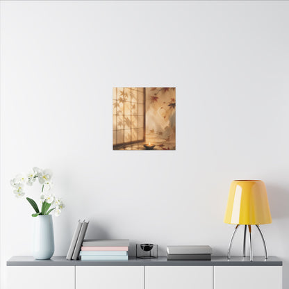 Candlelight Shoji Screen Canvas Art - Japandi Ma