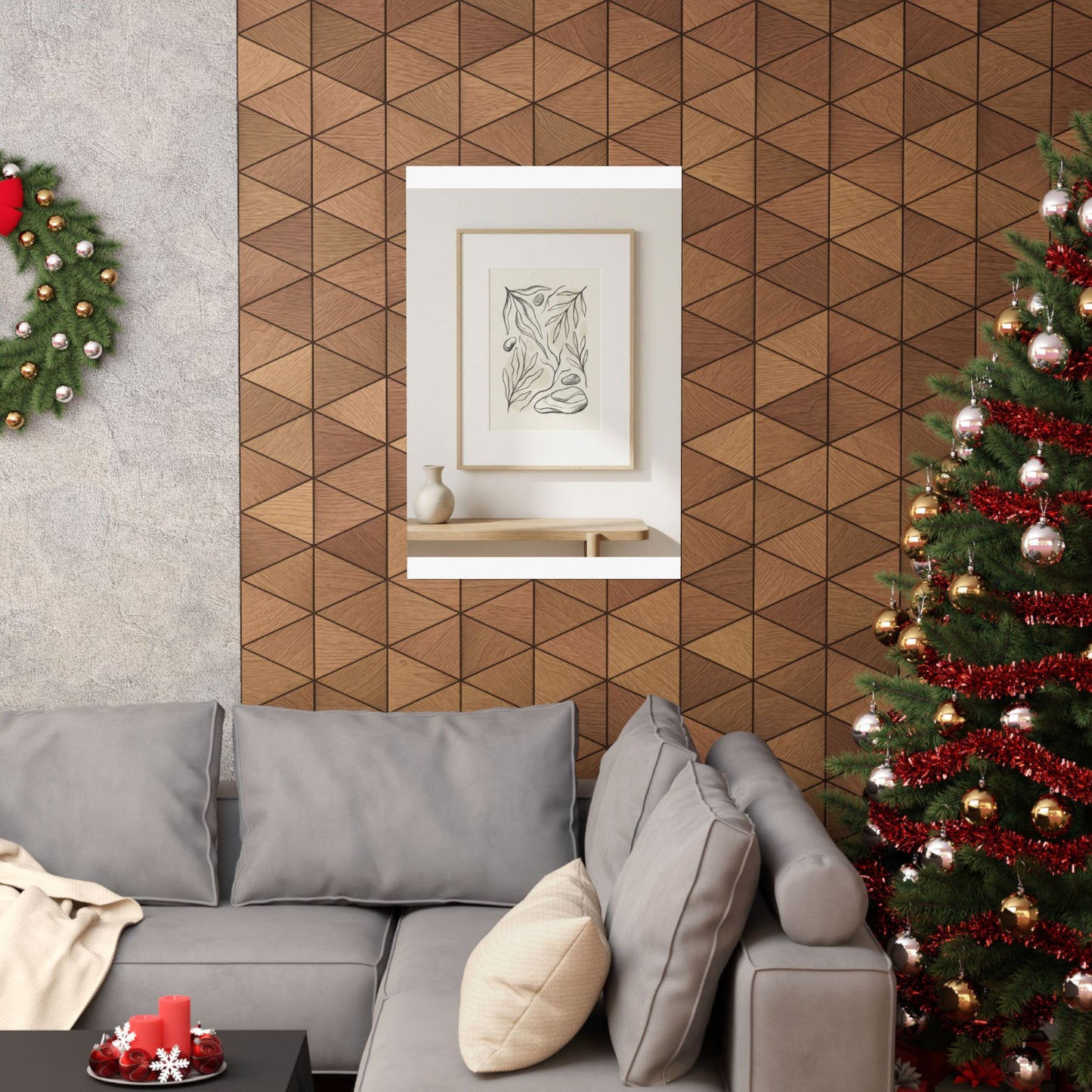 Japandi Charcoal Wall Art Print