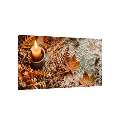 Candlelight Dried Flowers Canvas Art - Japandi Seijaku