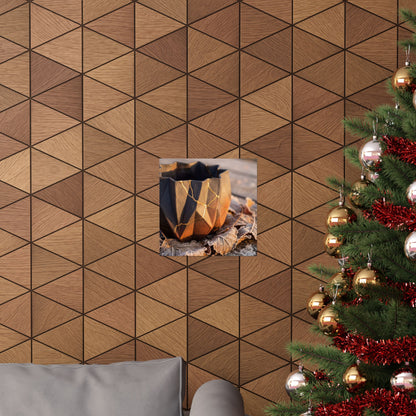 Golden Hour Paper Fold Wall Art Print - Kintsugi Seijaku