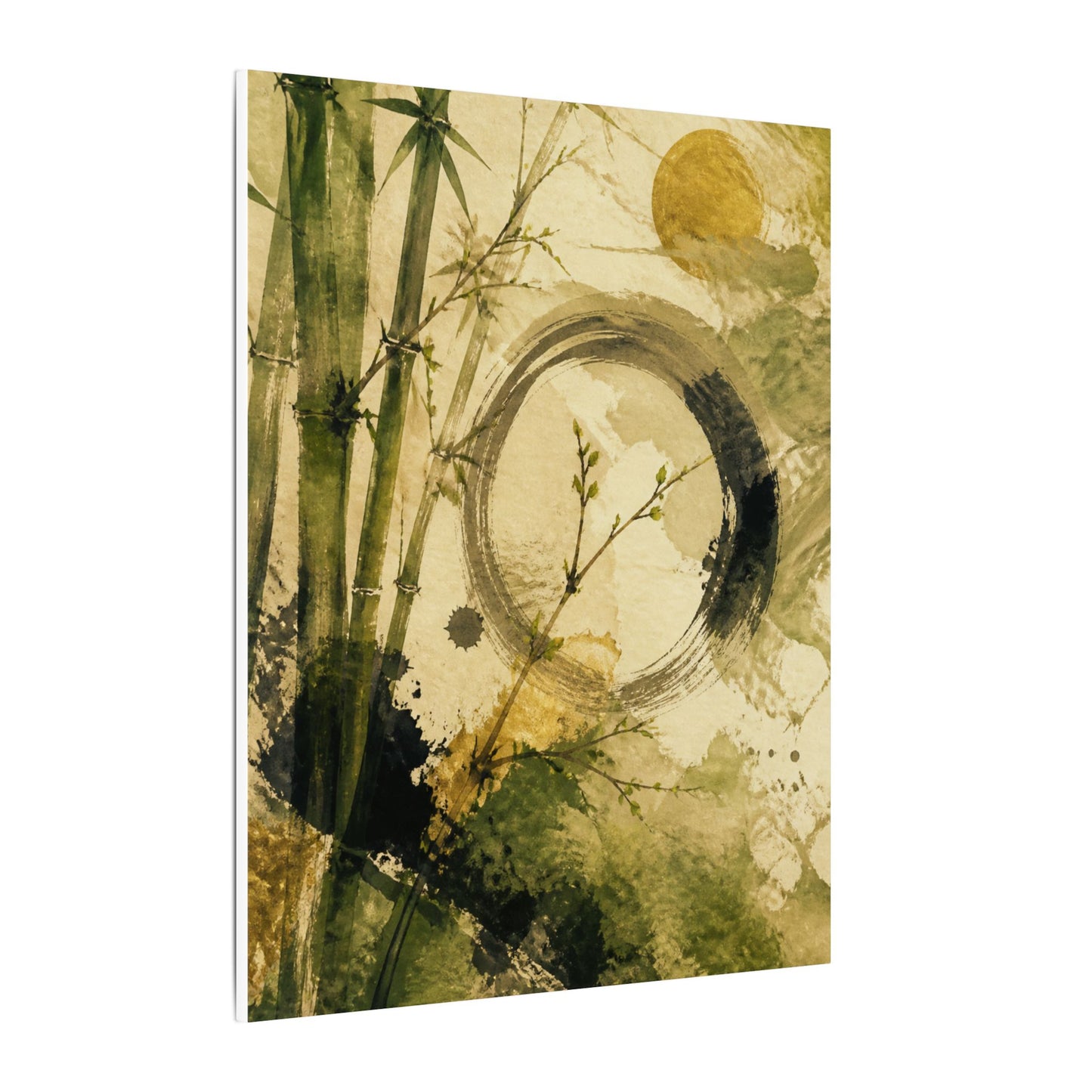 Ink Brushstroke Sumi E Canvas Art | Calm Zen Art