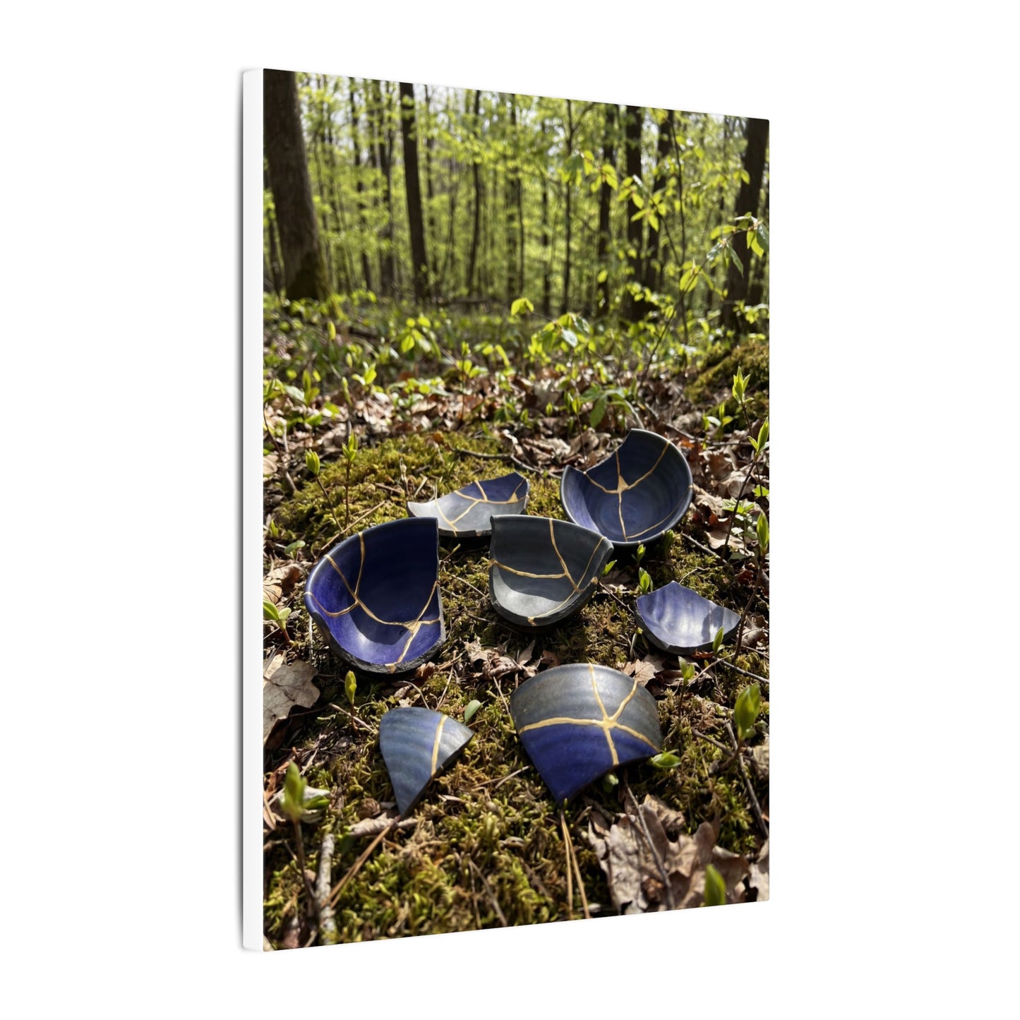 Philosophical Broken Pottery Canvas Art - Broken Beauty Kintsugi