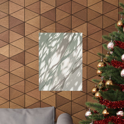 Shadow Play Spring Wall Art Print | Japandi Neutral Design