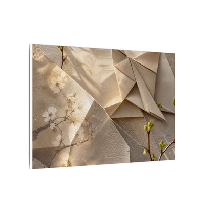 Golden Hour Paper Fold Canvas Art - Japandi Fukinsei