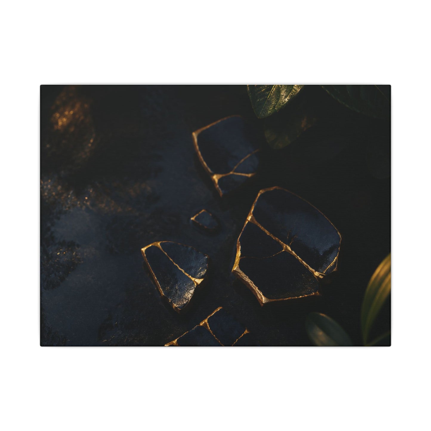 Summer Broken Pottery Moody Minimal Canvas Art | Atmospheric Decor