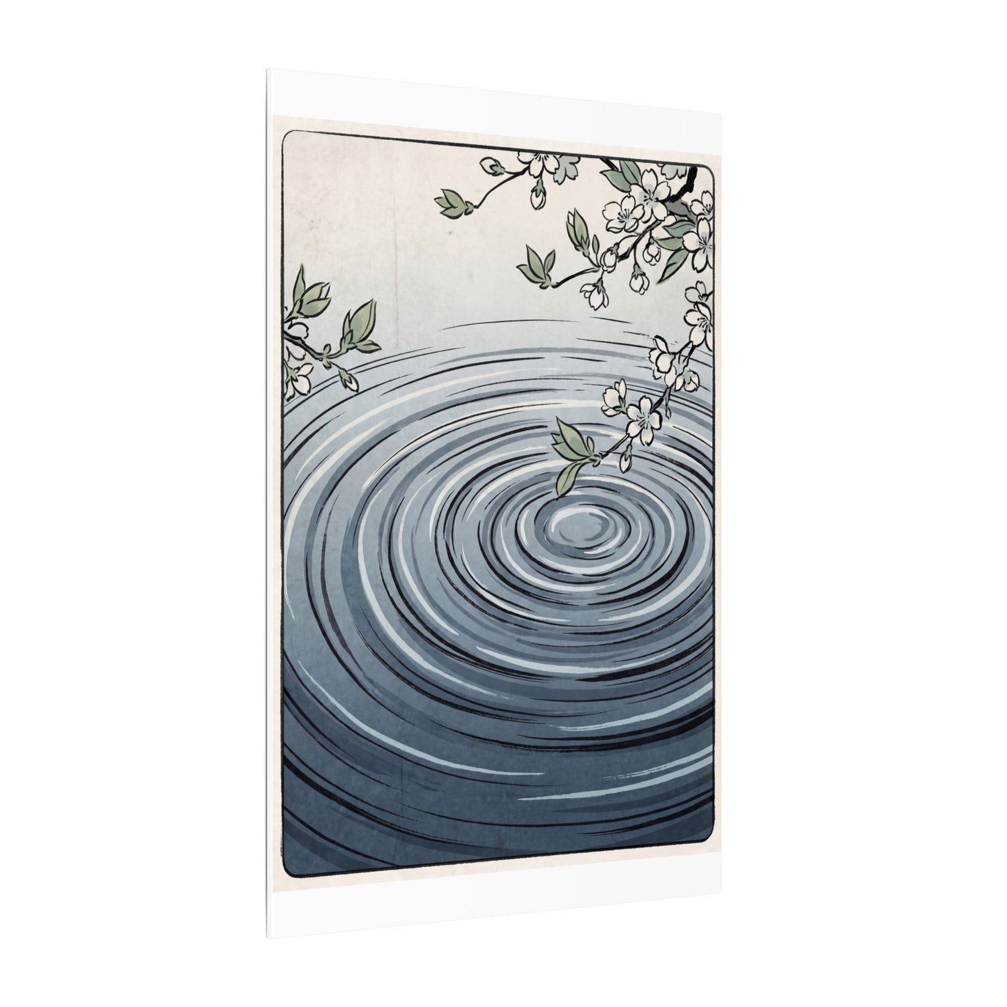 Calm Water Ripple Canvas Art - Ukiyo E Inspired Zen