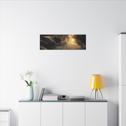 Winter Koi Pond Shadow Zen Canvas Art | Bold Decor