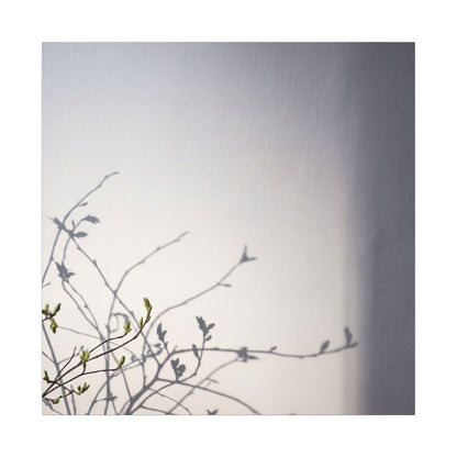 Japandi Shadow Play in Dawn | Japanese Pattern Canvas Art