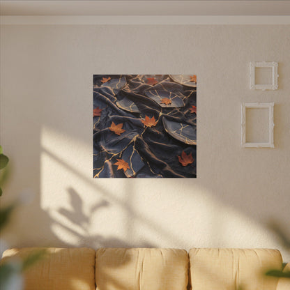 Golden Hour Silk Drape Canvas Art - Kintsugi Shibui