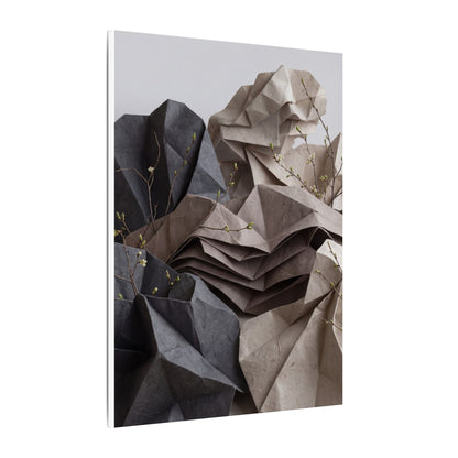 Neutral Paper Fold Canvas Art - Texture Japandi