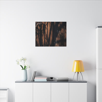 Golden Hour Shadow Play Canvas Art - Dark Japandi Fukinsei
