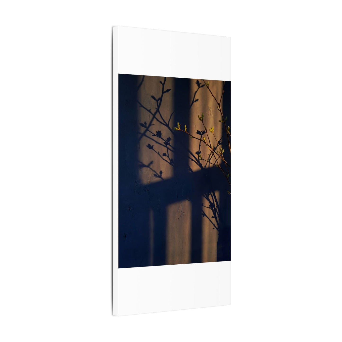 Shadow Play Canvas Art | Spring Dark Japandi Shadow Zen Art