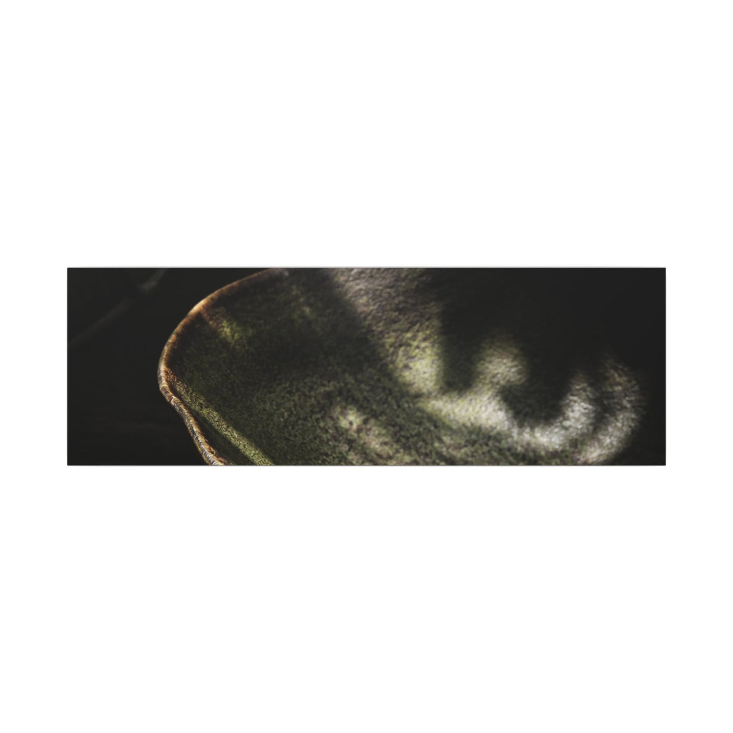 Sophisticated Ceramic Bowl Canvas Art - Dark Texture Dark Japandi