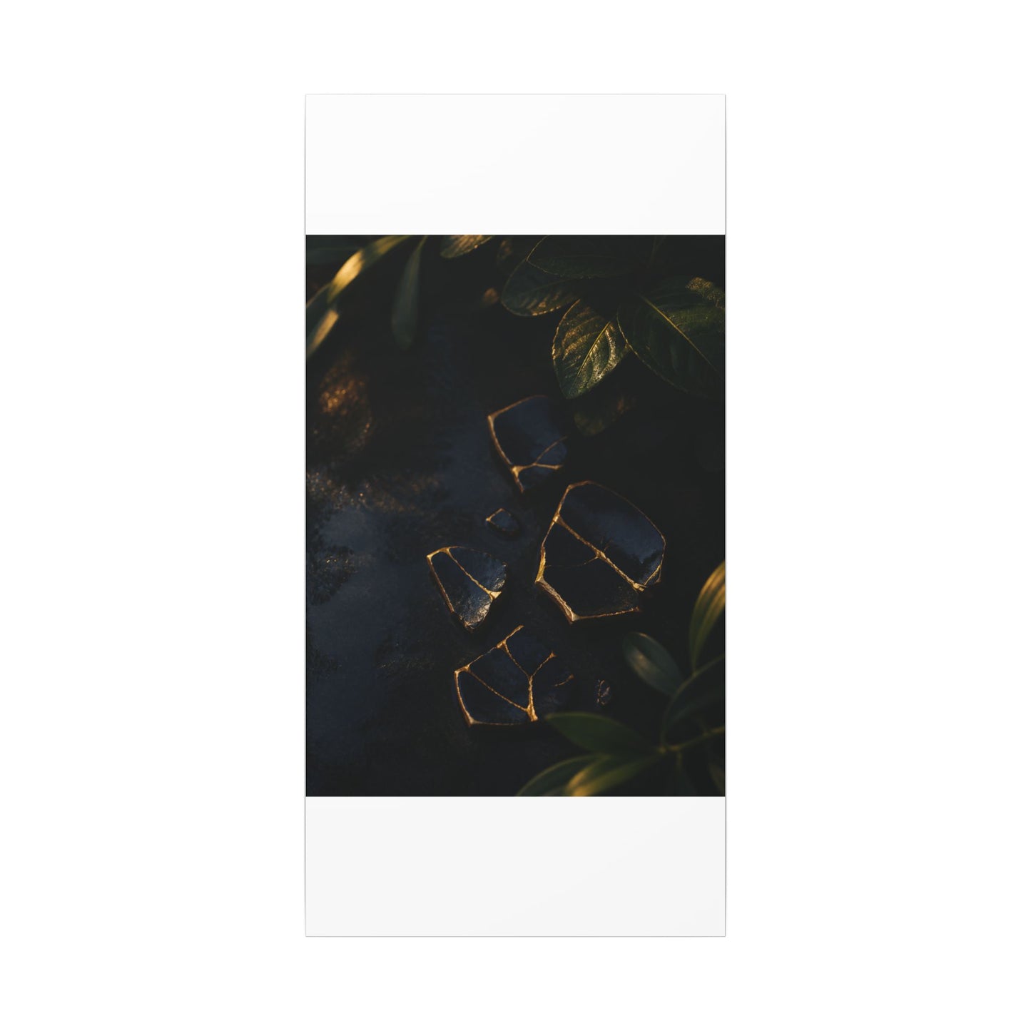 Summer Broken Pottery Moody Minimal Canvas Art | Atmospheric Decor