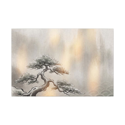 Pine Tree Canvas Art | Winter Japandi Japanese Pattern Art