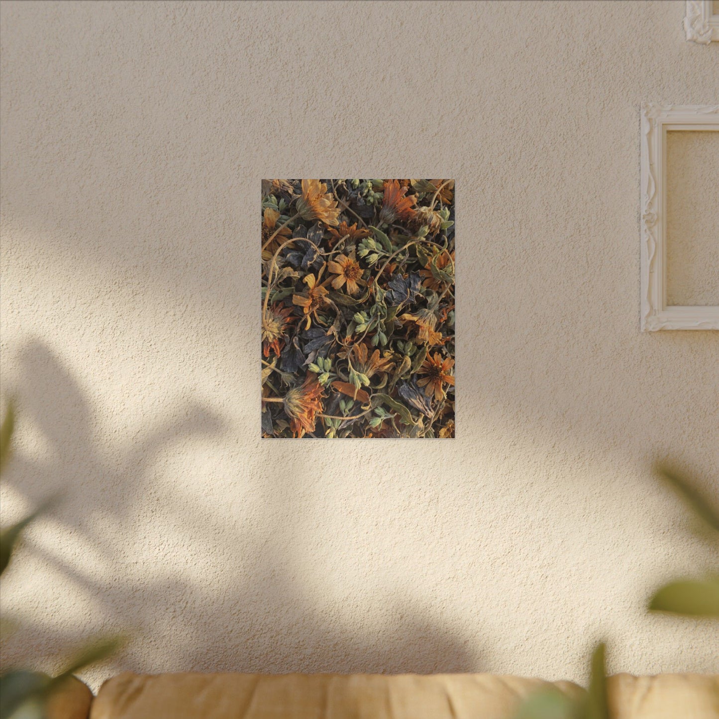 Spring Dried Flowers Japanese Pattern Canvas Art | Warm Decor