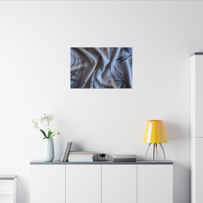 Silk Drape Winter Canvas Art | Japandi Earthy Design