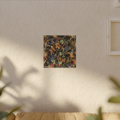 Spring Dried Flowers Japanese Pattern Canvas Art | Warm Decor
