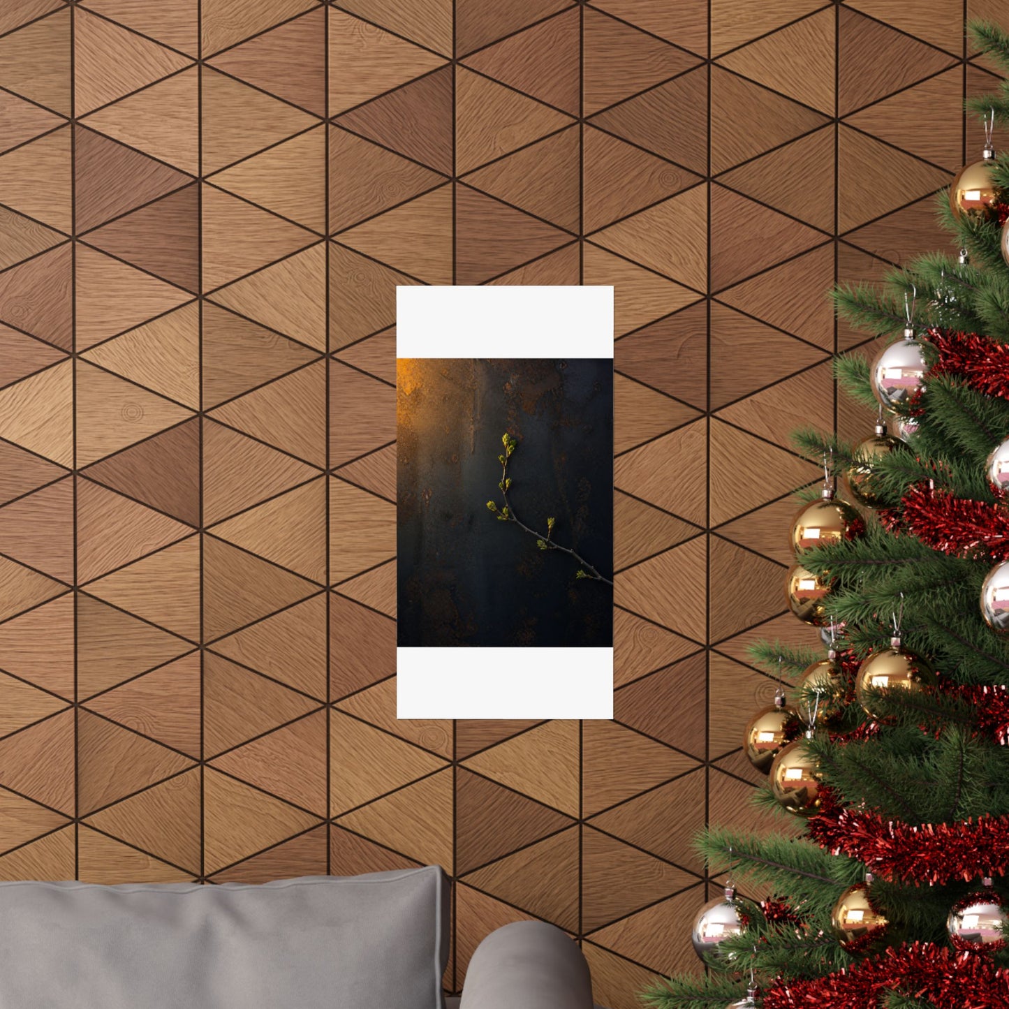 Bold Rust Patina Wall Art Print - Moody Minimal Dark Japandi