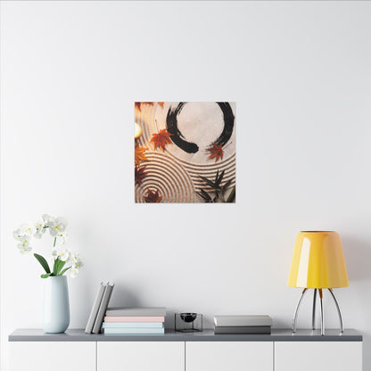 Tranquil Rock Garden Canvas Art - Enso Zen