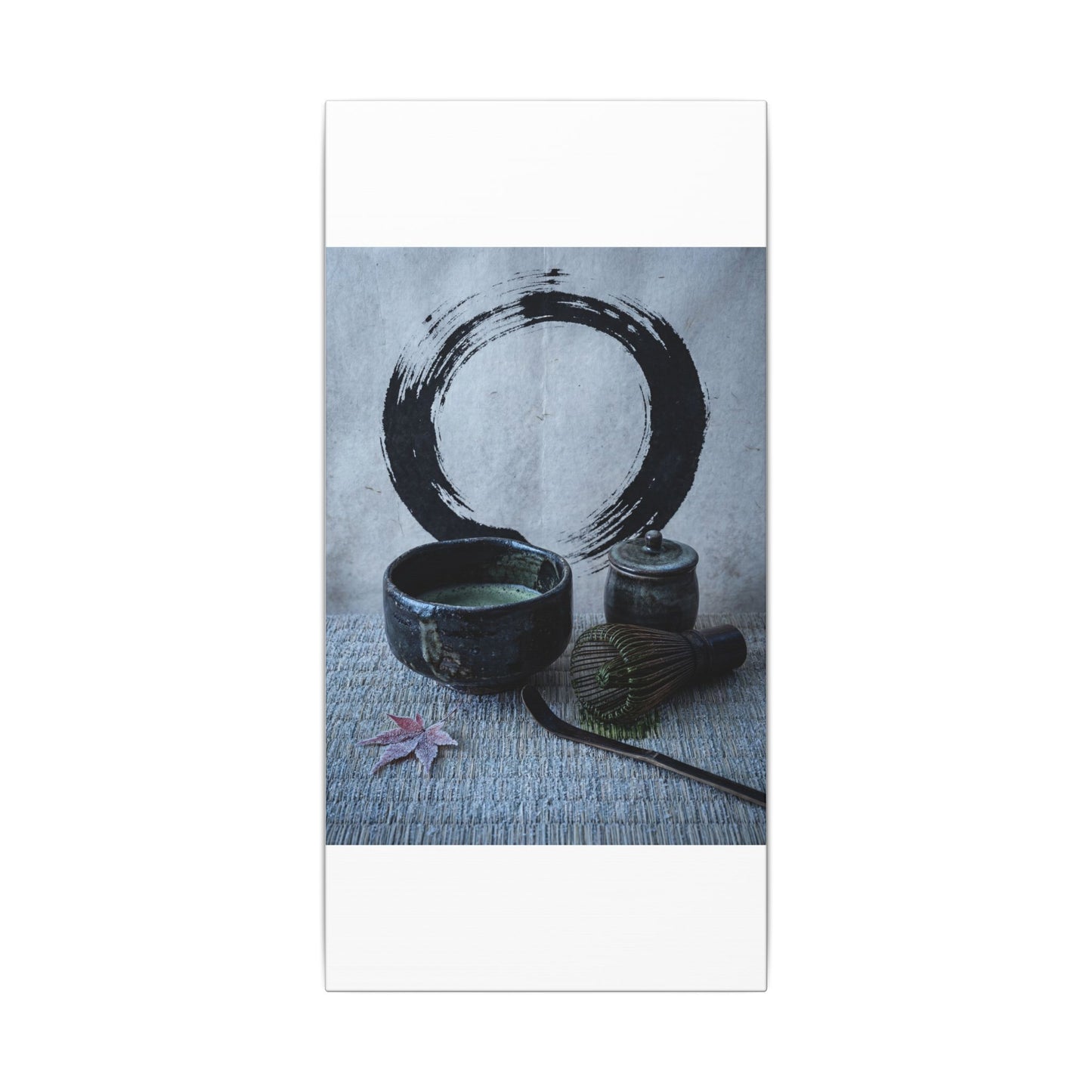 Tea Ceremony Canvas Art | Winter Zen Enso Art
