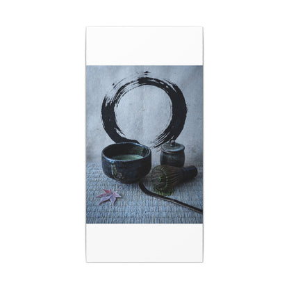 Tea Ceremony Canvas Art | Winter Zen Enso Art