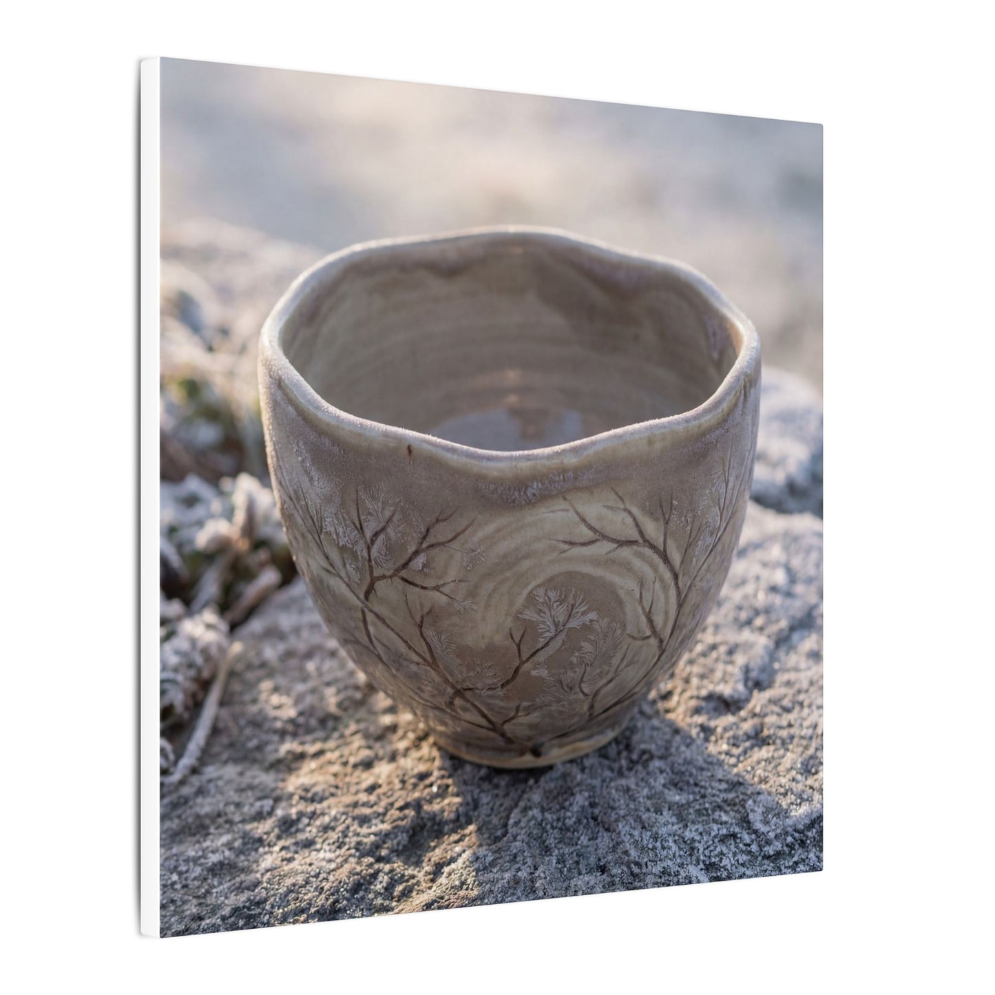 Seijaku Ceramic Bowl Canvas Art - Japandi Japanese Pattern
