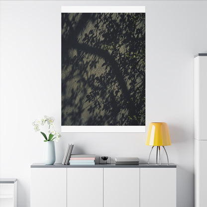 Atmospheric Shadow Play Canvas Art - Moody Minimal Dark Japandi