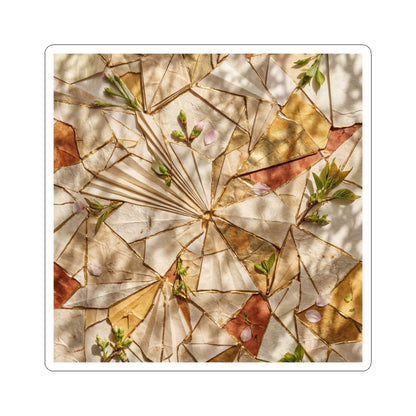 Dappled Paper Fold Sticker - Kintsugi Mono No Aware Art Print