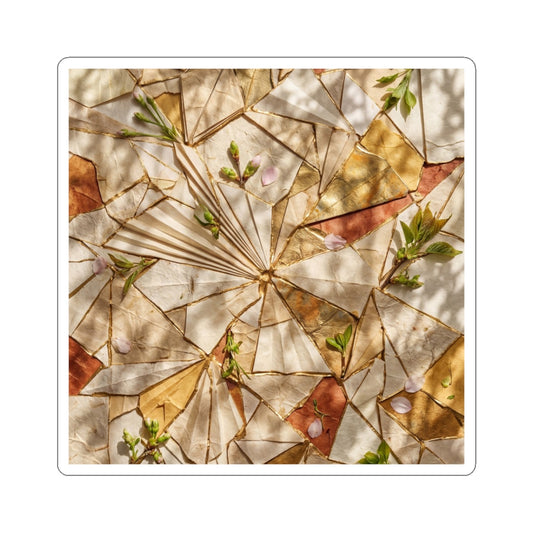 Dappled Paper Fold Sticker - Kintsugi Mono No Aware Art Print