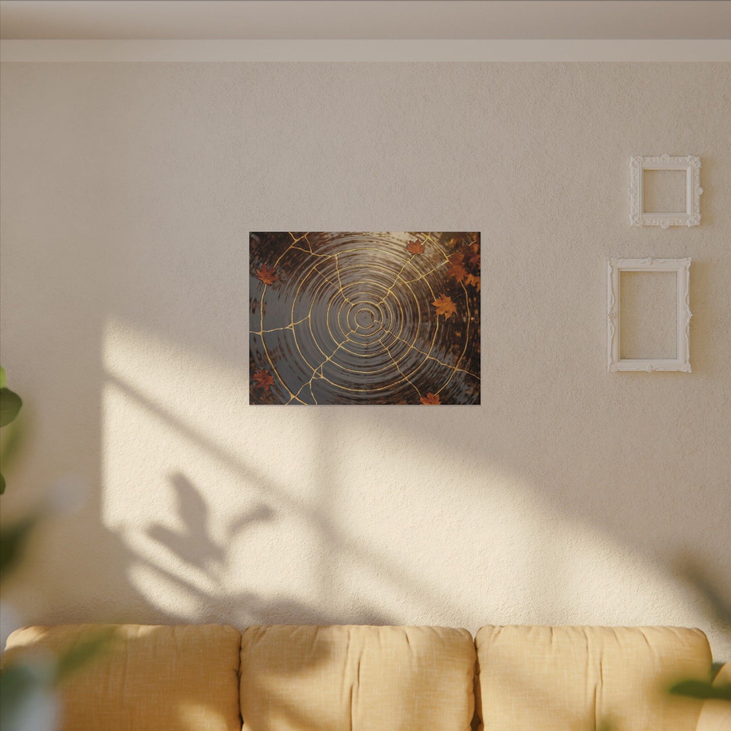 Artful Water Ripple Canvas Art - Gold Vein Kintsugi