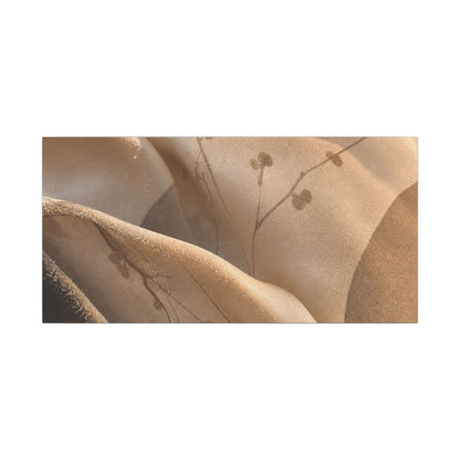 Japandi Silk Drape in Golden Hour | Japanese Pattern Canvas Art