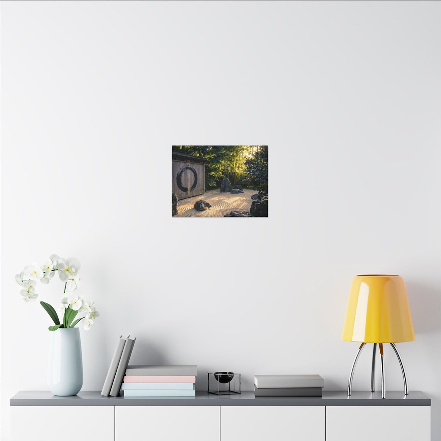 Rock Garden Enso Canvas Art | Tranquil Zen Art