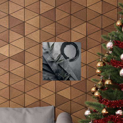 Winter Paper Fold Enso Wall Art Print | Tranquil Decor
