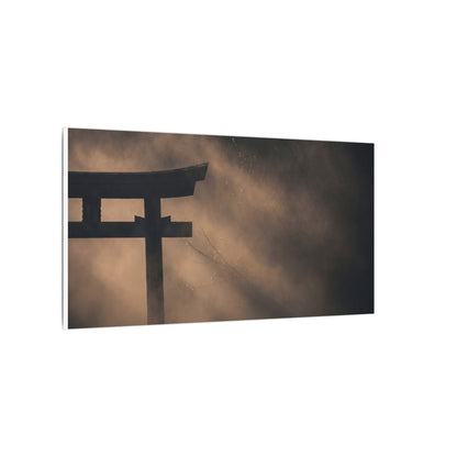 Torii Gate Shadow Zen Canvas Art | Bold Dark Japandi Art