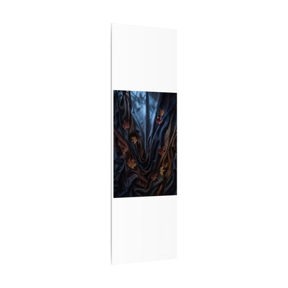 Silk Drape Canvas Art | Autumn Dark Japandi Moody Minimal Art