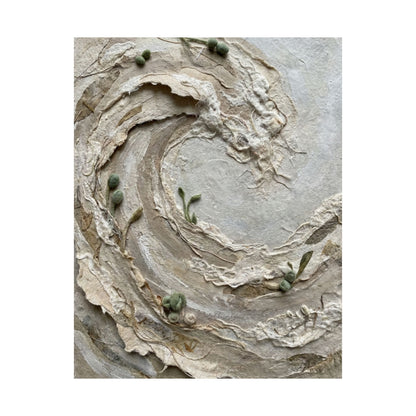 Ocean Wave Spring Wall Art Print | Japandi Earthy Design
