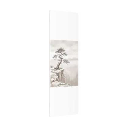 Neutral Pine Tree Canvas Art - Minimal Line Japandi