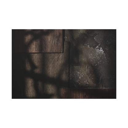 Dark Japandi Shadow Play in Candlelight | Dark Texture Canvas Art