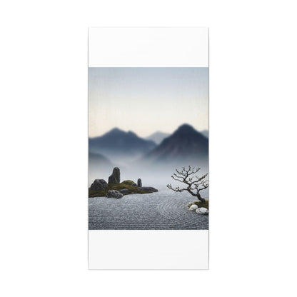Mountain Mist Karesansui Canvas Art | Contemplative Zen Art