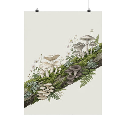 Dried Flowers Japanese Pattern Wall Art Print | Cozy Japandi Art Art Print
