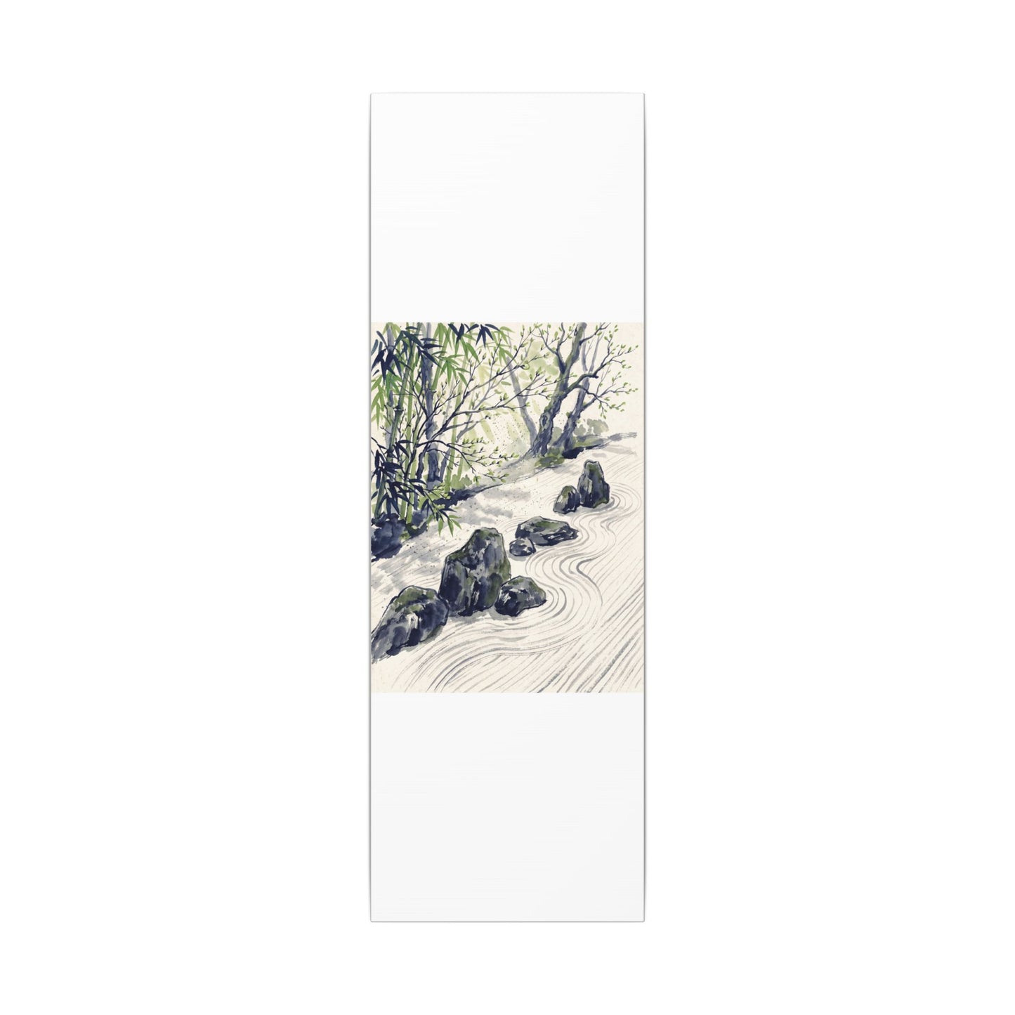 Dappled Rock Garden Canvas Art - Zen Mono No Aware