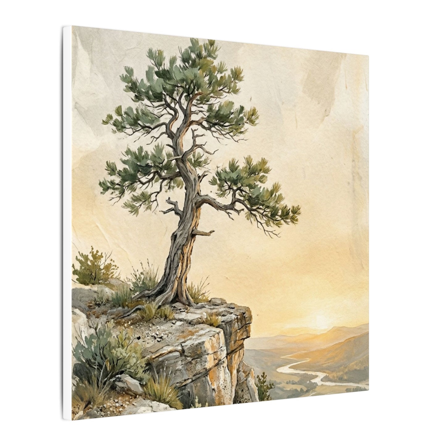 Pine Tree Canvas Art | Summer Japandi Texture Art