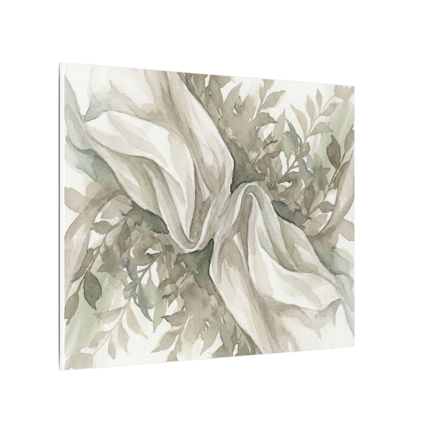 Summer Silk Drape Watercolor Canvas Art | Cozy Decor