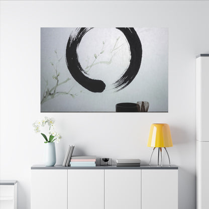 Tea Ceremony Enso Canvas Art | Peaceful Zen Art